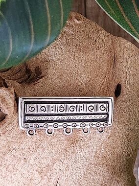TierraCast Global Ethnic Design Brooch Component in an Antiqued Silver Finish